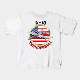 A-10 Thunderbolt USA Kids T-Shirt